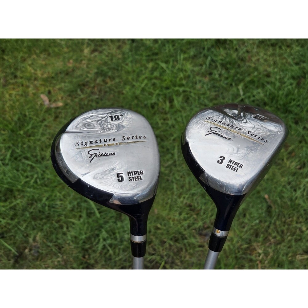 Nicklaus Signature Series Hyper Steel 3 & 5 Wood R Flex Graphite Shaft New Grips